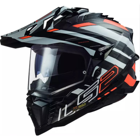 CASCO LS2 MX701 EXPLORER C 06 EDGE BLACK ORANGE