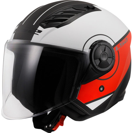 CASCO LS2 OF616 AIRFLOW II COVER MATT WHITE RED 06