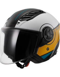 CASCO LS2 OF616 AIRFLOW II COVER WHITE BROWN 06