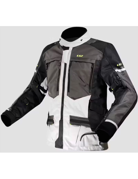 CHAQUETA LS2 NORWAY MAN GREY YELLOW
