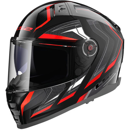 CASCO LS2 FF811 VECTOR II ALIZER BLACK RED